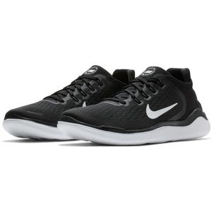 Youth 2 Womens Nike Free RN 2018 Black/White Shoes